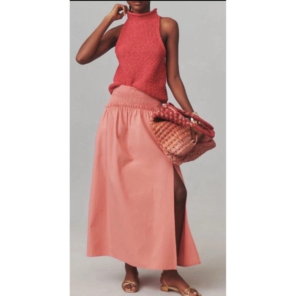 By Anthropologie Smocked Yoke Maxi Skirt. Size M. MSRP $138